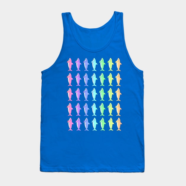 COLORFUL Shark Pattern Tank Top by SartorisArt1